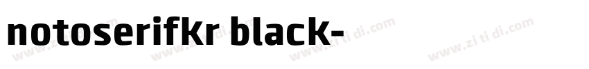 notoserifkr black字体转换